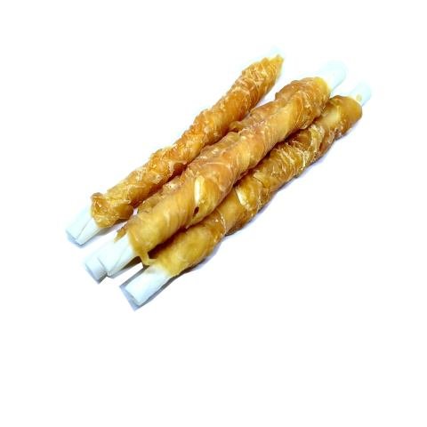 Chicken twister chicken wrap rawhide twist dog snack for dog