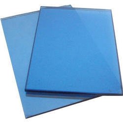 Custom Blue Reflective Glass Frameless